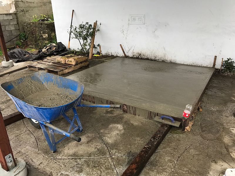 Hot tub cement platform - the cost of getting a hot tub